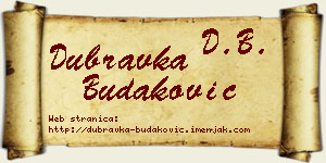 Dubravka Budaković vizit kartica